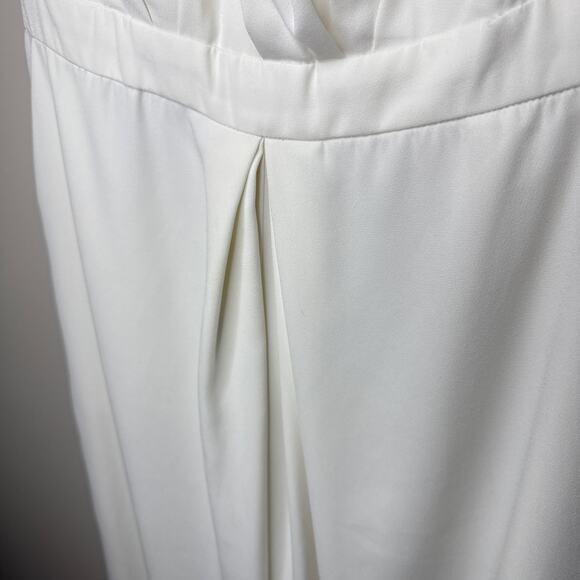 Jill Jill Stuart Mara Deep V Jumpsuit Off White Size 12 Anthropologie Open Back - Picture 5 of 13
